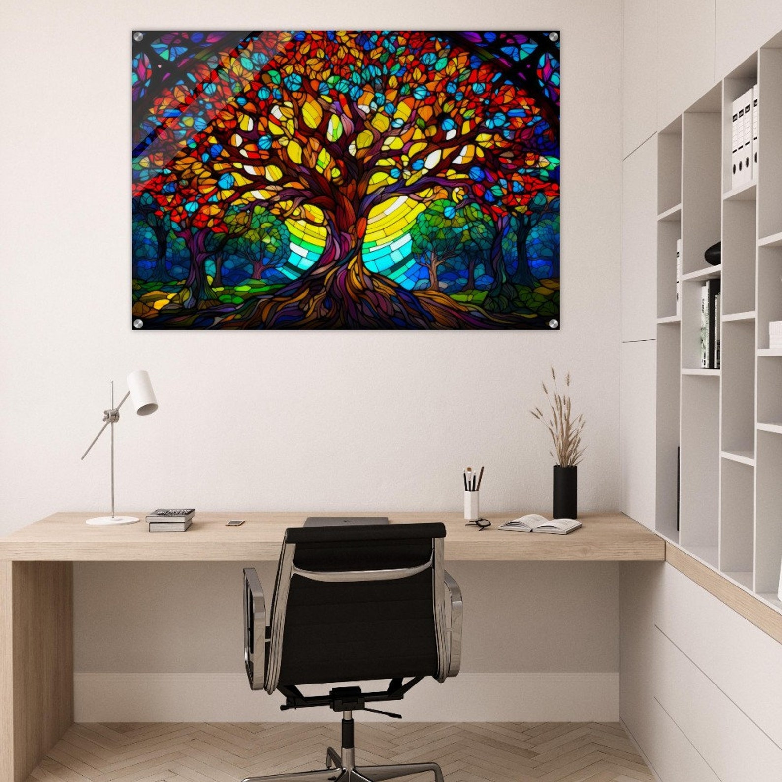 Acrylic Wall Art Stained Acrylic Tree of Life Wall Art Large Wall Decor