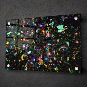 Acrylic Wall Art Abstract Colorful Glitter Wall Art Large Wall Decor  Modern Art Colorful Art Gifts Home Decor Wall Print