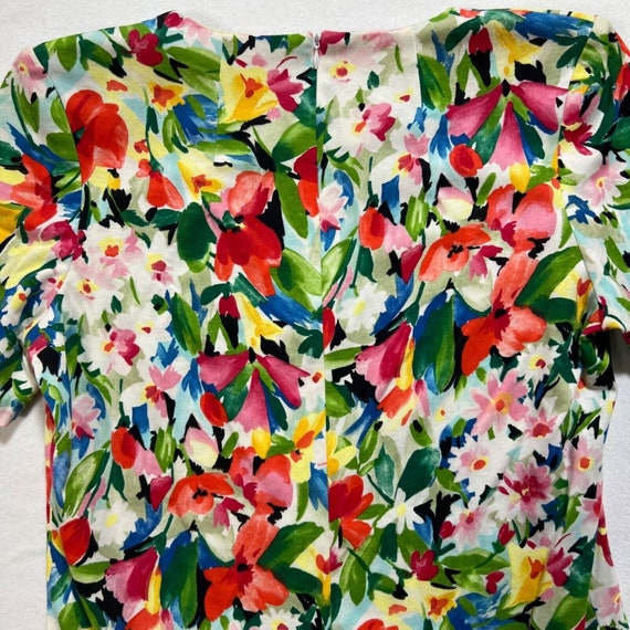 Floral Watercolor Vintage T-Shirt Top Womens Size… - image 4