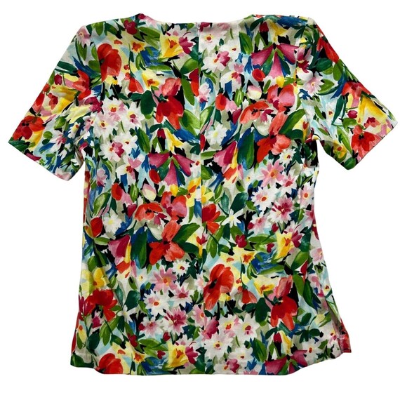 Floral Watercolor Vintage T-Shirt Top Womens Size… - image 2