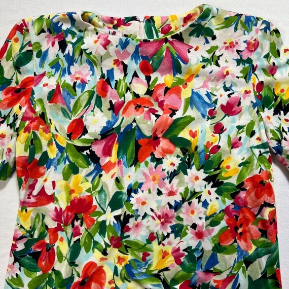 Floral Watercolor Vintage T-Shirt Top Womens Size… - image 3