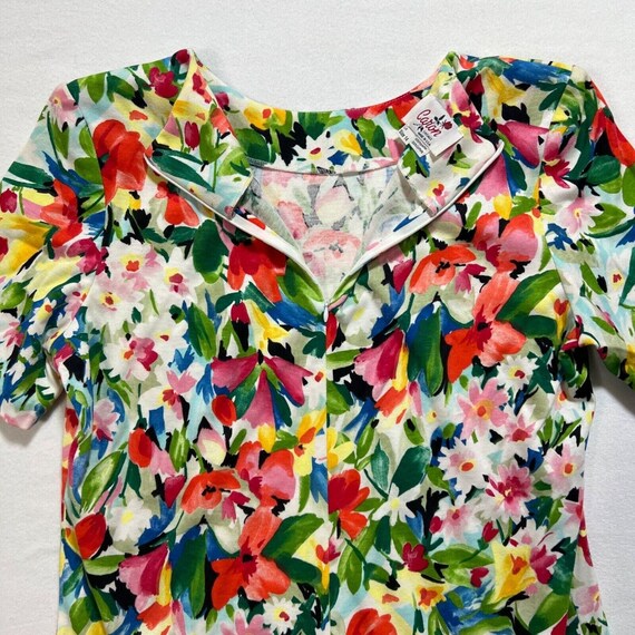 Floral Watercolor Vintage T-Shirt Top Womens Size… - image 5