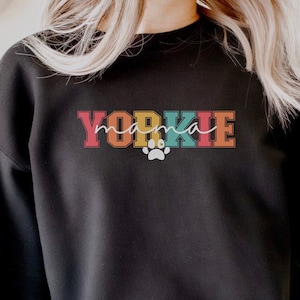 Sudadera retro con diseño de Yorkshire Terrier, regalo para dueños de perros Yorkshire Terrier, regalo para amantes de los Yorkshire Terrier, camiseta retro para dueños de perros, regalo de cumpleaños para Yorkshire Terrier