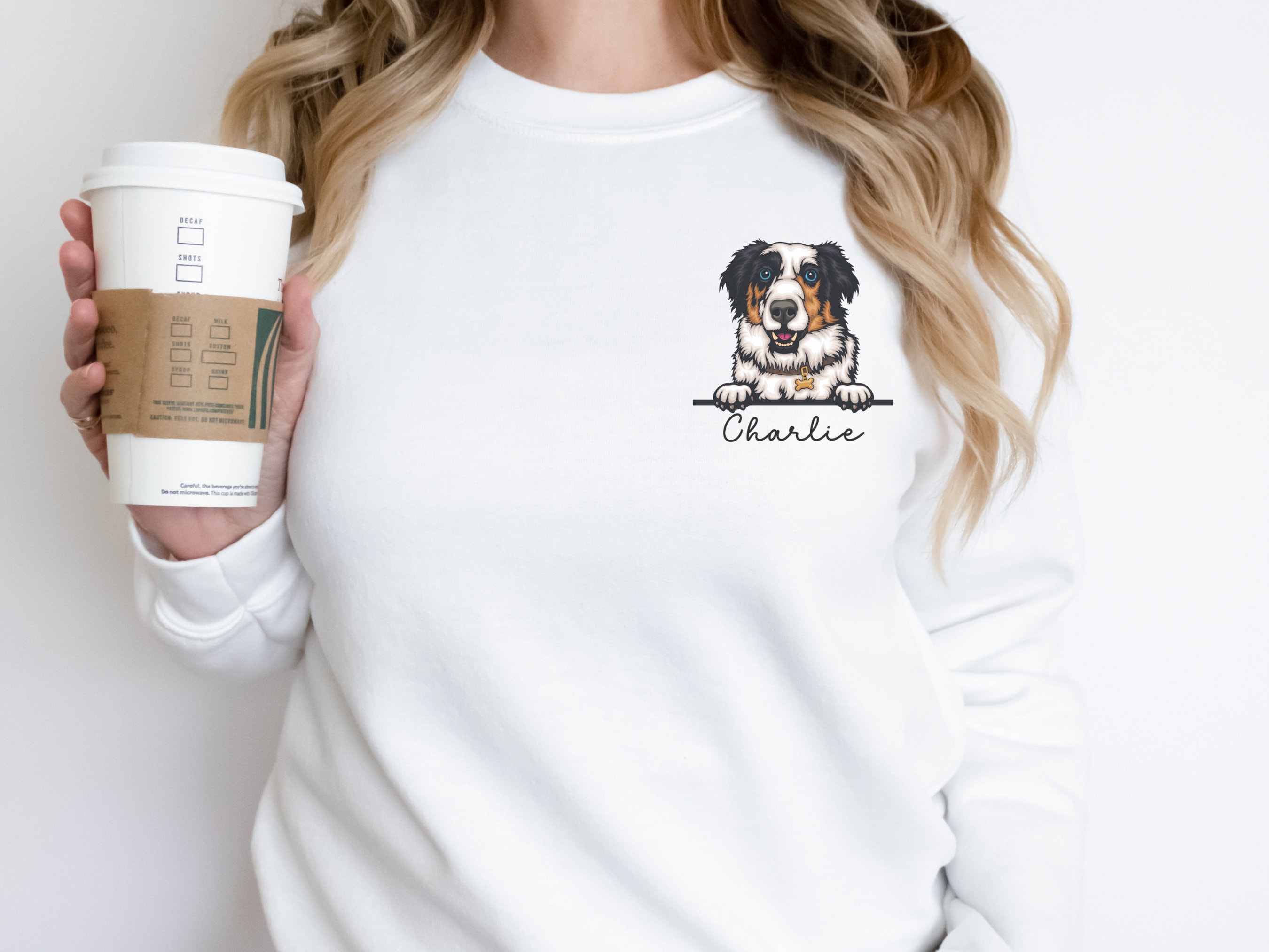 Personalized Australian Shepherd Sweatshirt, Custom Dog Name Shirt ...