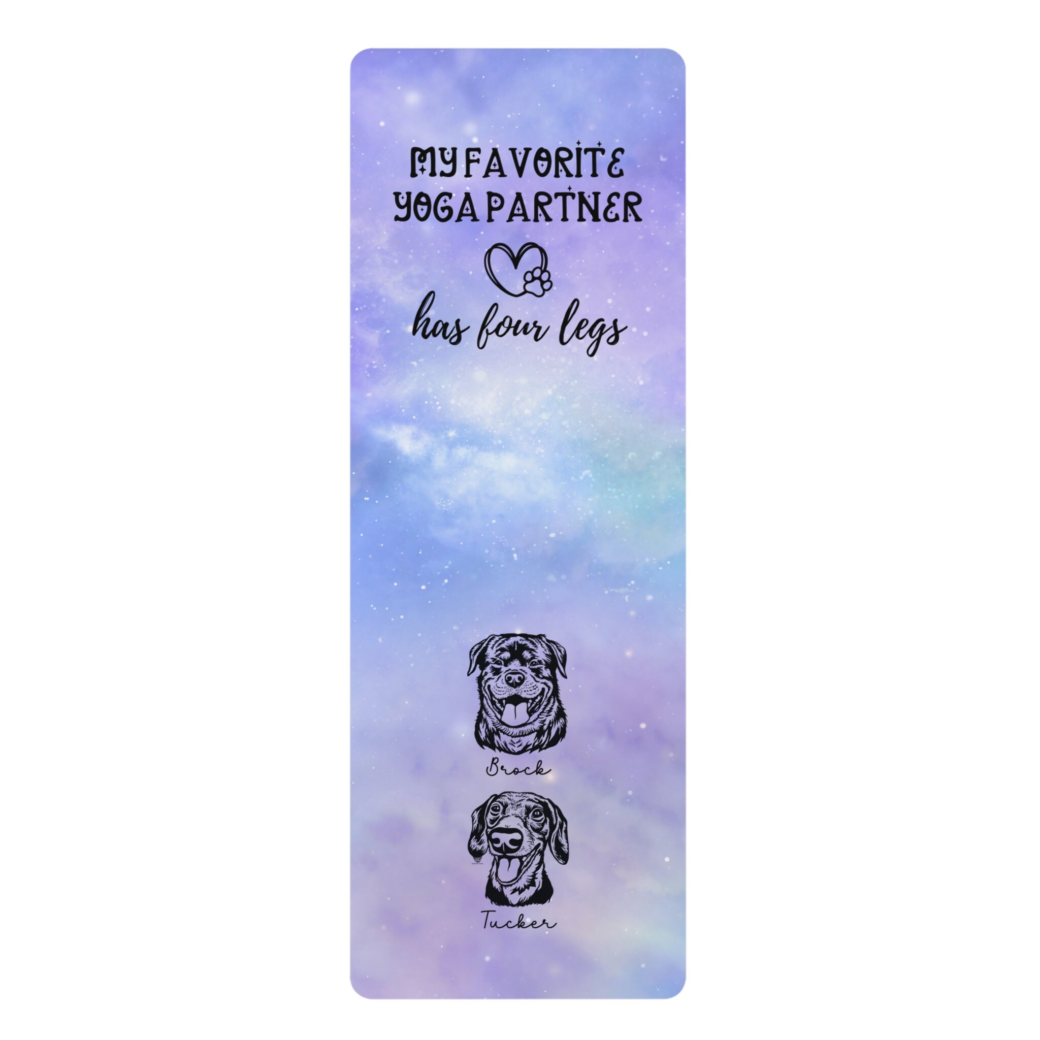 Personalized Dog Mom Yoga Mat, Custom Yoga Mat for Dog Lover, Celestial ...