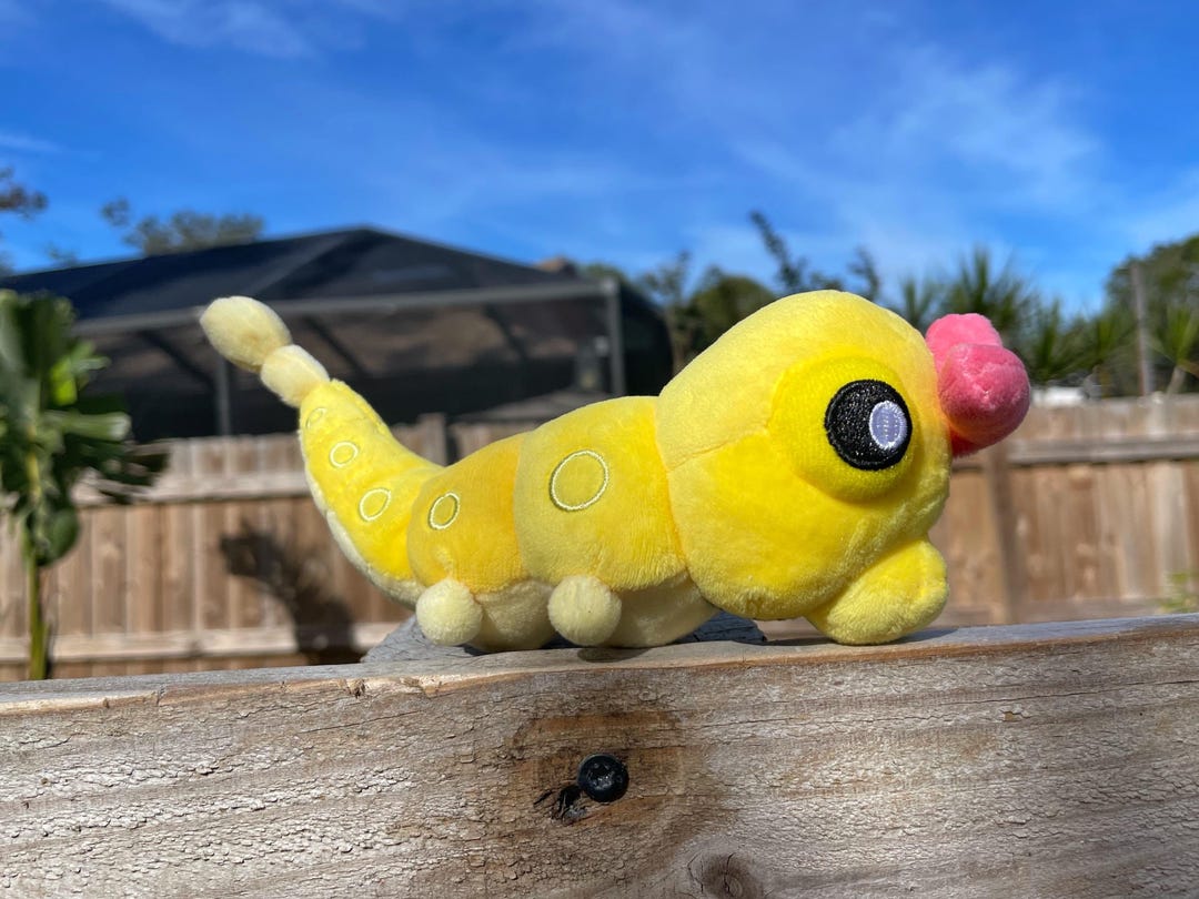 Shiny Caterpie Custom Plush Pokemon - Etsy