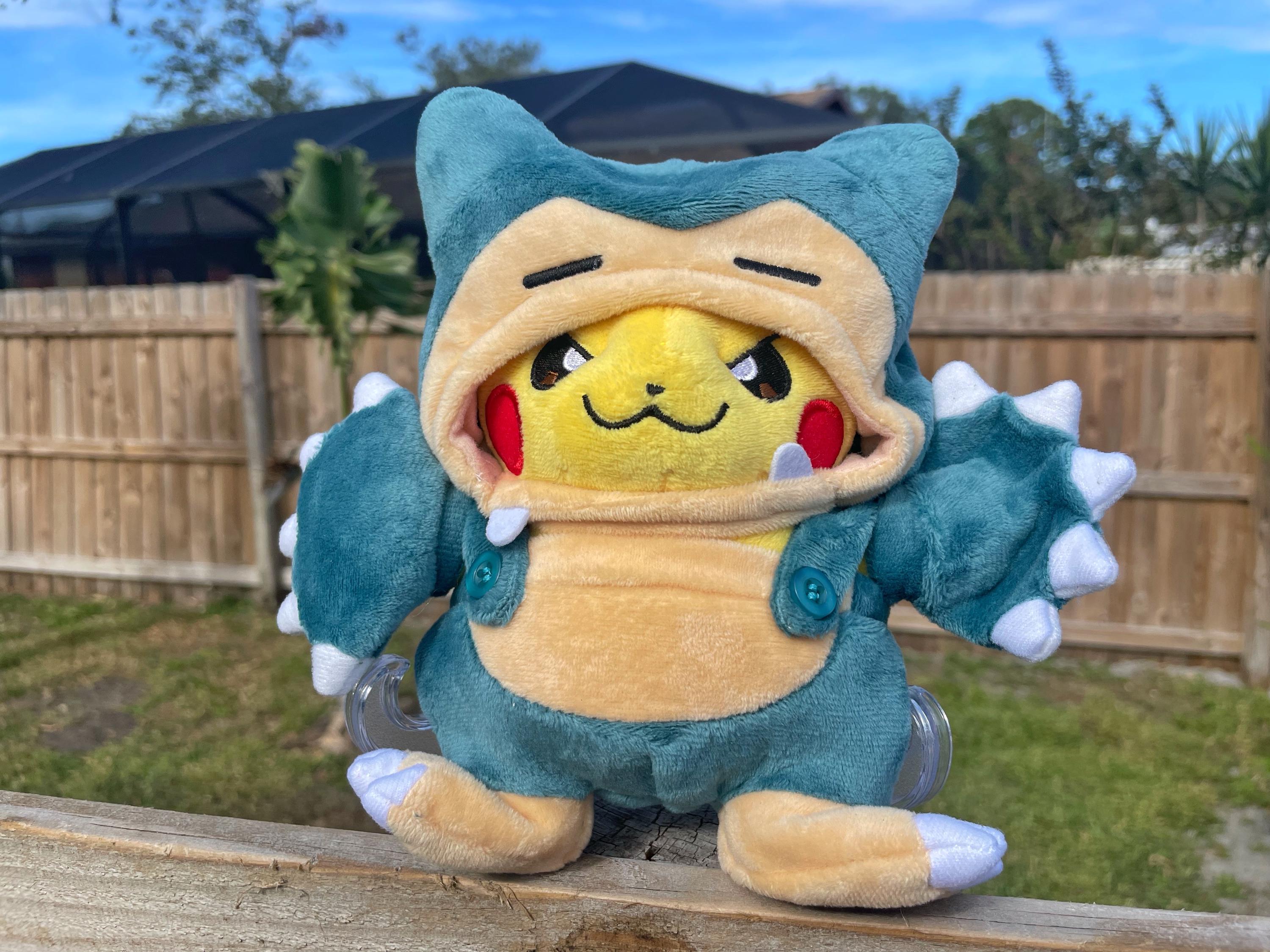 Pikachu in Snorlax Costume Pokemon Plush Etsy