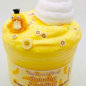 Bananenpudding Schleim, DIY Schleim, Wolkencreme Schleim, Ton Kit Schleim, Duftende Schleim, Bester Schleim Shop, Weihnachtsschleim, Etsy Schleim Shop