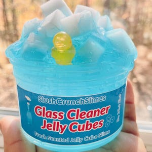 Glass Cleaner Slime, DIY Slime, Clear Slime, Jelly Cube Slime, Scented Slime, Best Slime Shop, Valentines Slime, Slime, Etsy Slime Shop