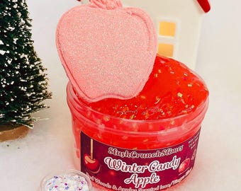 Vintergodis Äppelslime, Bingsu-textur, DIY-lera, äppeldoft