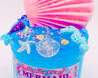 Meerjungfrau Glimmer Icee Slime, Kirschduft, Muschel Charms
