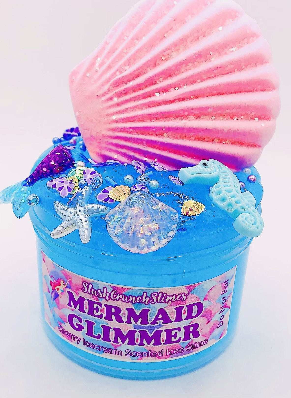 Osmysys Mermaid gel 60g専用ページ Mermaid Glimmer Icee Slime, Cherry Icecream Scent, Clay Seashell