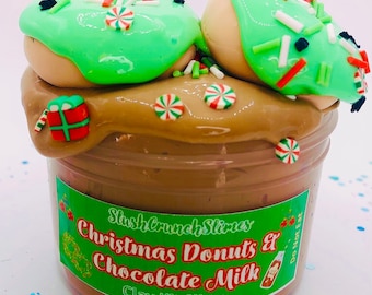 Christmas Donuts Slime, DIY Slime, Clay Kit Slime, Crunchy Slime, Scented Slime, Best Slime Shop, Christmas Slime, Etsy Slime Shop