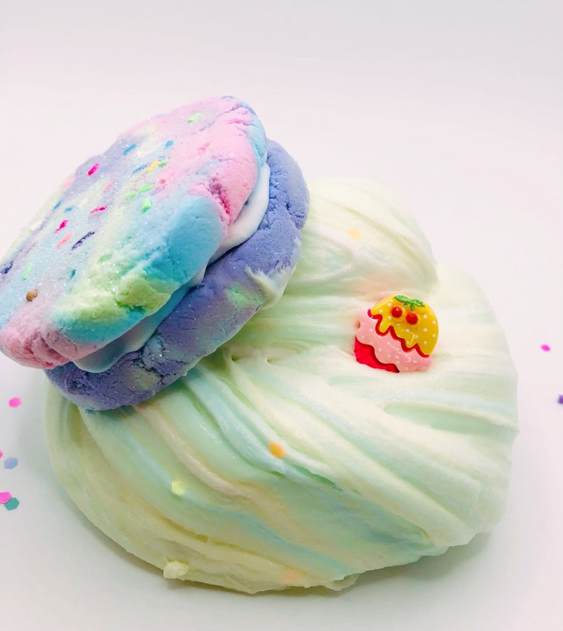 Celebration Swirl Slime, Glossy Slime , Clay Slime, DIY Slime, Scented