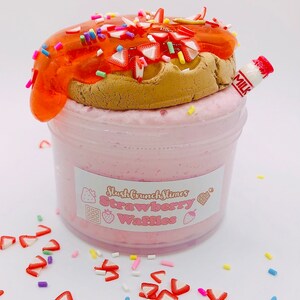 Erdbeerwaffeln Slime, Snow Fizz Slime, DIY Slime, Klarer Slime, Duftender Slime, Bester Slime Shop, Slime Stores, Etsy Slime Shop