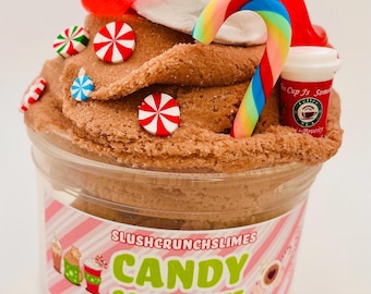 Candy Cane Latte Slime, DIY Slime, Clay Kit Slime, Cloud Crème Slime, Scented Slime, Best Slime Shop, Christmas Slime, Etsy Slime Shop