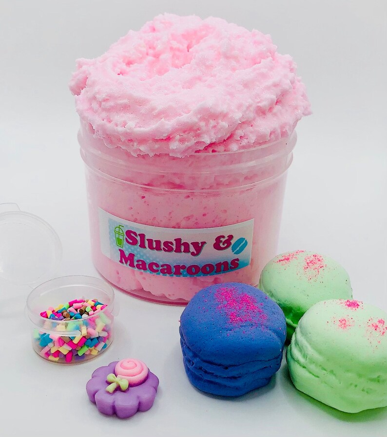 Slushy & Macaroons Slime Snow Fizz Slime DIY Slime Scented Slime