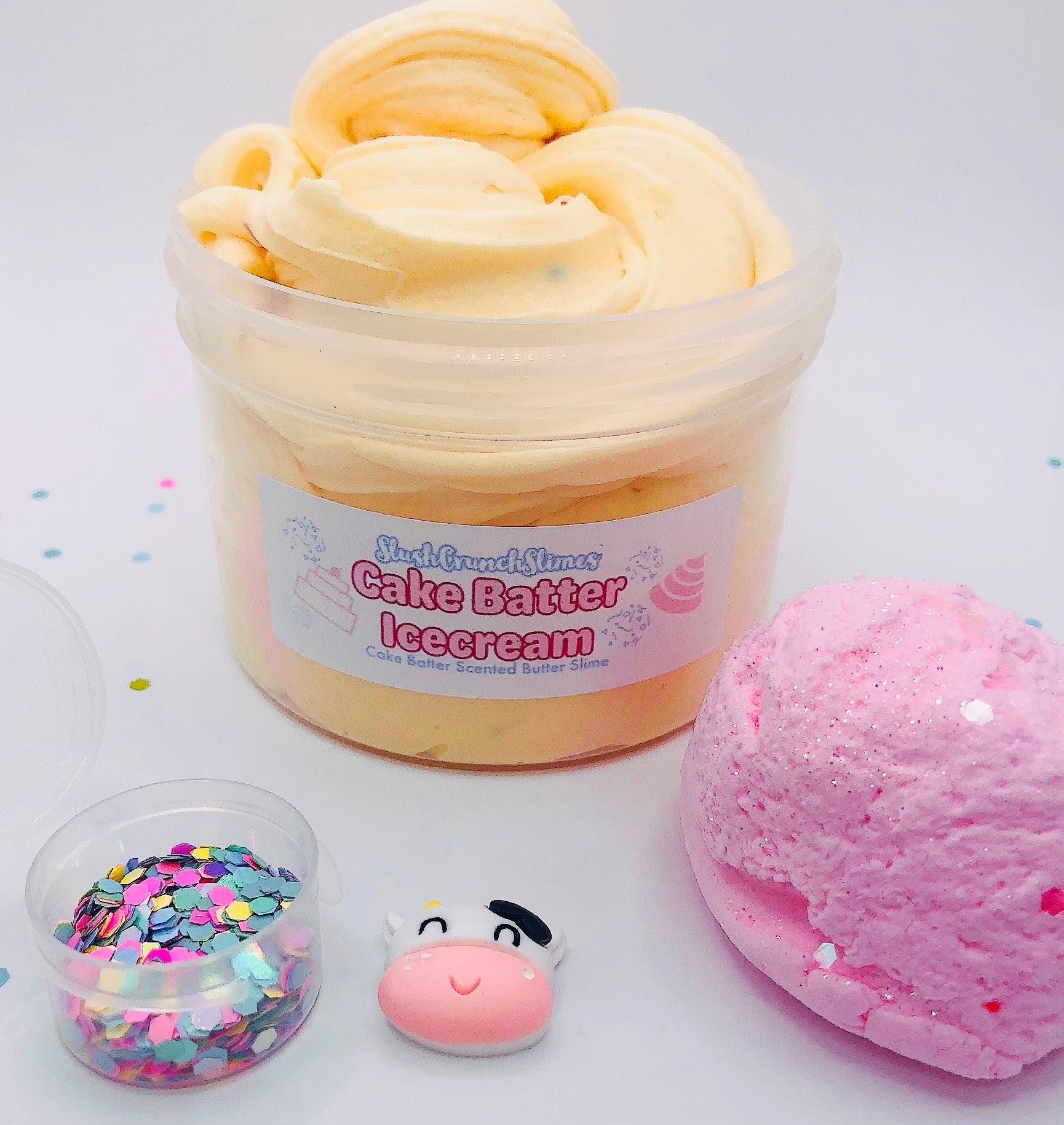 Cake Batter Slime Butter Slime Clay Slime DIY Slime Etsy