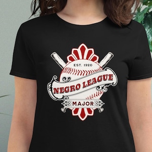 Negro League Baseball Inspired Women&#39;s Fashion Fit Tee - Vintage Sports Shirt