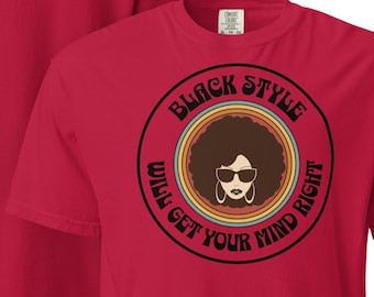 Black Style Unisex T-Shirt: Garment-Dyed Heavyweight Tee