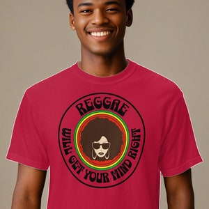 Reggae zal je geest goed doen Uniseks T-shirt - Gedurfd, opvallend ontwerp - Uniseks kledingstukgeverfd zwaargewicht T-shirt