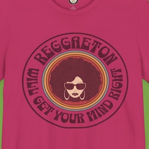 レゲトンミュージックTシャツ：ポジティブな雰囲気、着古したヴィンテージ感