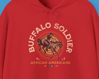 Bluza z kapturem Buffalo Soldier - obraz żołnierzy afroamerykańskich - odzież patriotyczna