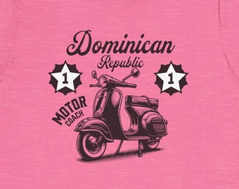 Camiseta de autocar de República Dominicana: acogedora camiseta unisex para fanáticos de todas las edades: ¡mezcla perfecta de comodidad y nostalgia!; República Dominicana