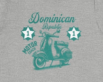 Camiseta de autocar de República Dominicana: acogedora camiseta unisex para fanáticos de todas las edades: ¡mezcla perfecta de comodidad y nostalgia!; República Dominicana