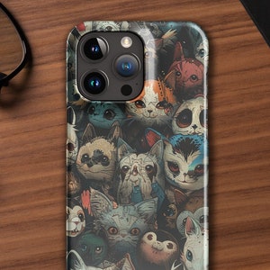 Hayao Miyazaki Inspired Anime iPhone Case with A Beautiful Collage of Colors; Snap case for iPhone®