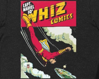 Vintage Super Hero Comic Book Graphic Tee - Golden Age Retro Shirt