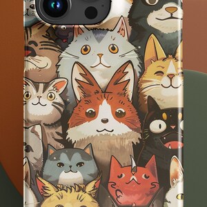 Hayao Miyazaki Inspired Anime iPhone Case with A Beautiful Collage of Colors; Snap case for iPhone®
