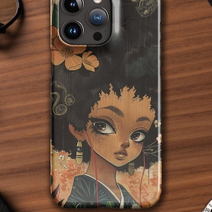 Hayao Miyazaki Inspired Anime iPhone Case with A Beautiful Collage of Colors; Snap case for iPhone®