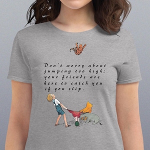 友情の名言ウィニー・ザ・プーデザインレディースTシャツ