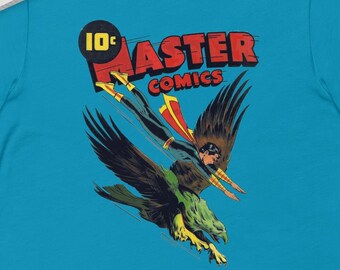Camiseta con estampado de cómic de superhéroe de la Edad de Oro - Camisa gráfica vintage