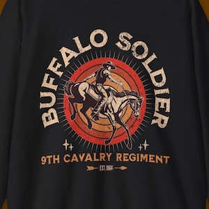 Vintage Style Buffalo Soldier Sweatshirt - African American Heritage Clothing