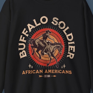 Vintage Style Buffalo Soldier Sweatshirt - African American Heritage Clothing