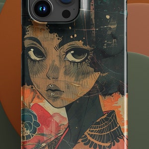 Hayao Miyazaki Inspired Anime iPhone Case with A Beautiful Collage of Colors; Snap case for iPhone®