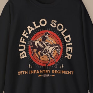 Vintage Style Buffalo Soldier Sweatshirt - African American Heritage Clothing