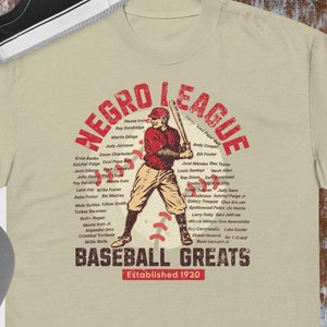 Vintage Negro League Baseball Tribute Oversized Tee - Black and Latino Players from the 1920s