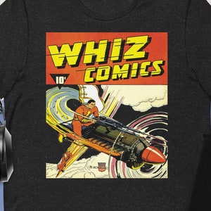 Vintage Super Hero Comic Book Graphic Tee - Golden Age Retro Shirt
