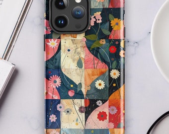 Anime Floral Argyle iPhone MagSafe Tough Case