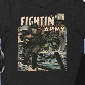 Golden Age Super Hero Comic Book Print Tee - Vintage Graphic Shirt