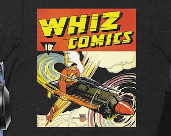 Vintage Super Hero Comic Book Graphic Tee - Golden Age Retro Shirt