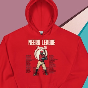Negro League Baseball Hoodie - Retro Baseball Player Design, Historic Black Players List, 1920s Fashion