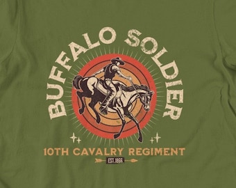 Vintage Buffalo Soldier Tee - African American History Inspired