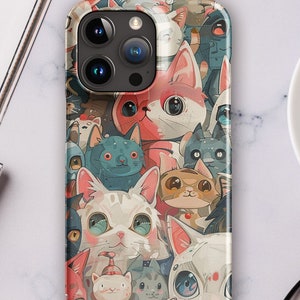 Hayao Miyazaki Inspired Anime iPhone Case with A Beautiful Collage of Colors; Snap case for iPhone®