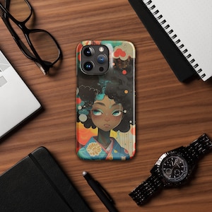 Hayao Miyazaki Inspired Anime iPhone Case with A Beautiful Collage of Colors; Snap case for iPhone®