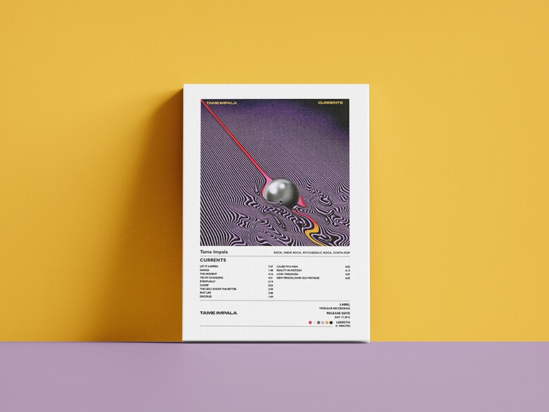 Tame Impala Current Tracklist / Album Cover Poster Print Etsy