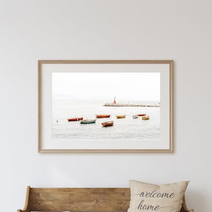 Wooden boats in the harbor| Naples, Italy | 8x10 16x20 Print | Frame